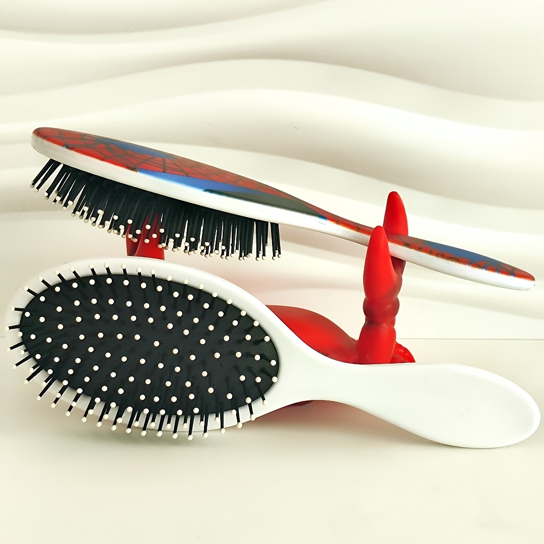 TEMU 1pc Men' -themed Air Cushion Comb - Anti-static Hairbrush Suitable For Normal Hair, Travel-friendly Air Cushion Technology With Nylon Bristles &