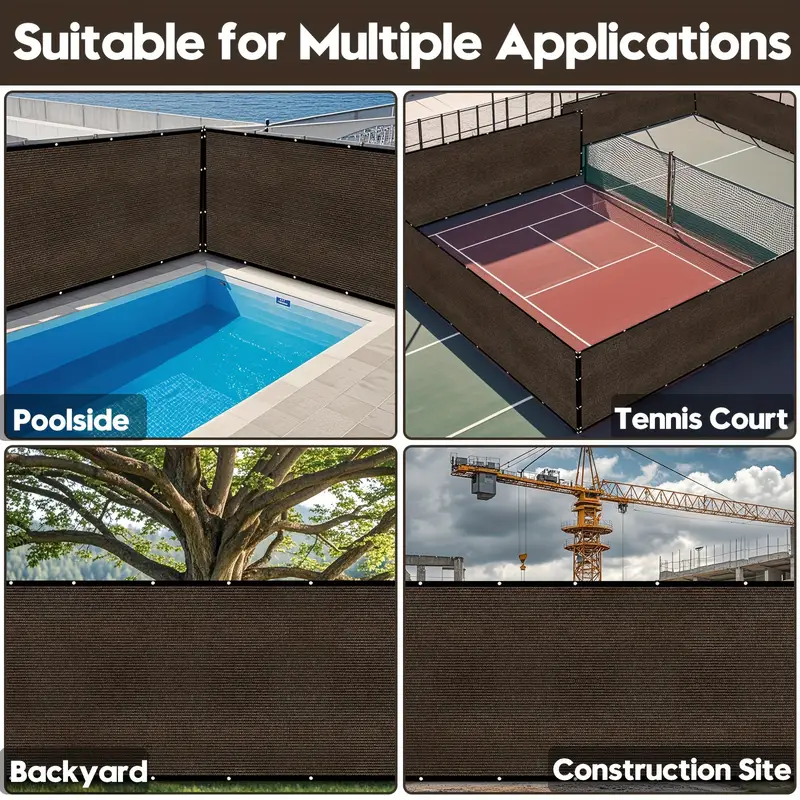 6 x 50 privacy screen outdoor backyard sunshade windshield fence privacy fence screen outdoor windscreen covered privacy screen suitable for backyard zip tie included details 14