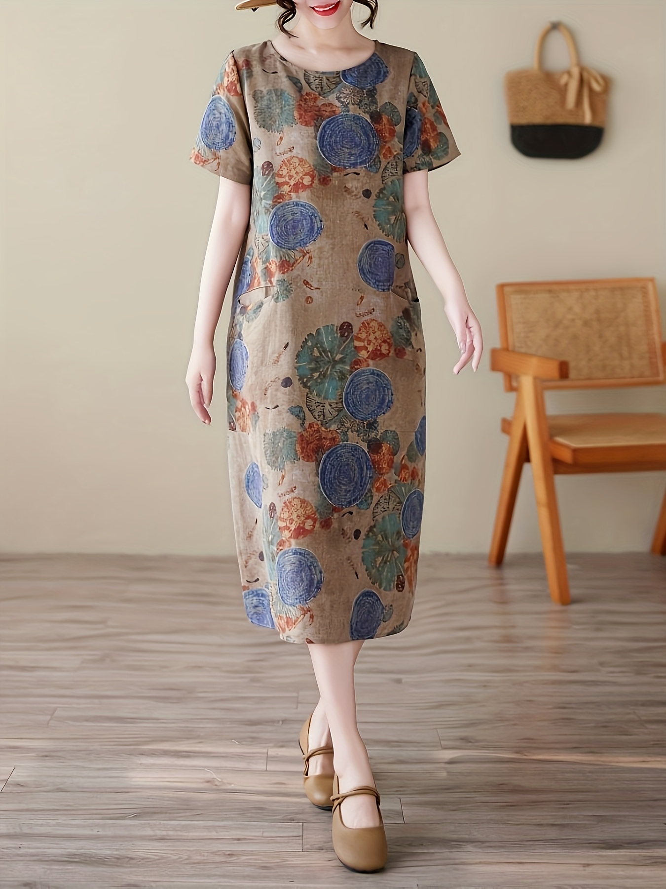 white christmas dresses Florence Cotton Dress Lavender Amer Floral / L