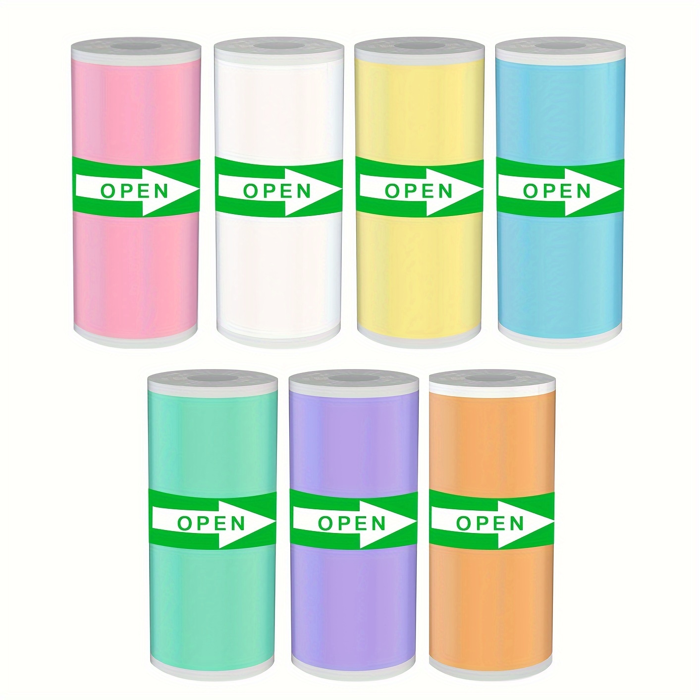 TEMU Assorted Colors Self-adhesive Paper, Compatible With Mini Wireless Bt Printers X5/a31/c9/c13/c15/c20, For Study Notes, Work, Photos &