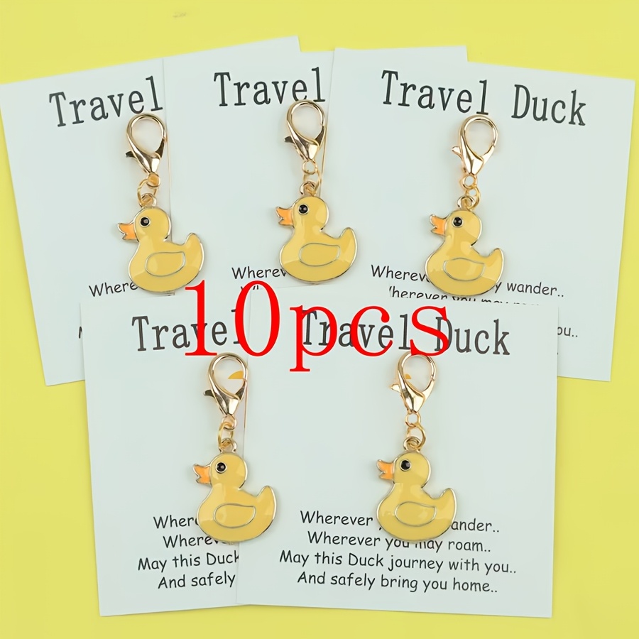 TEMU Lot de 5/10 porte-clés canard jaune , et adapté comme cadeau pour et les qui les choses mignonnes, et adapté aux scénarios ludiques que la , les
