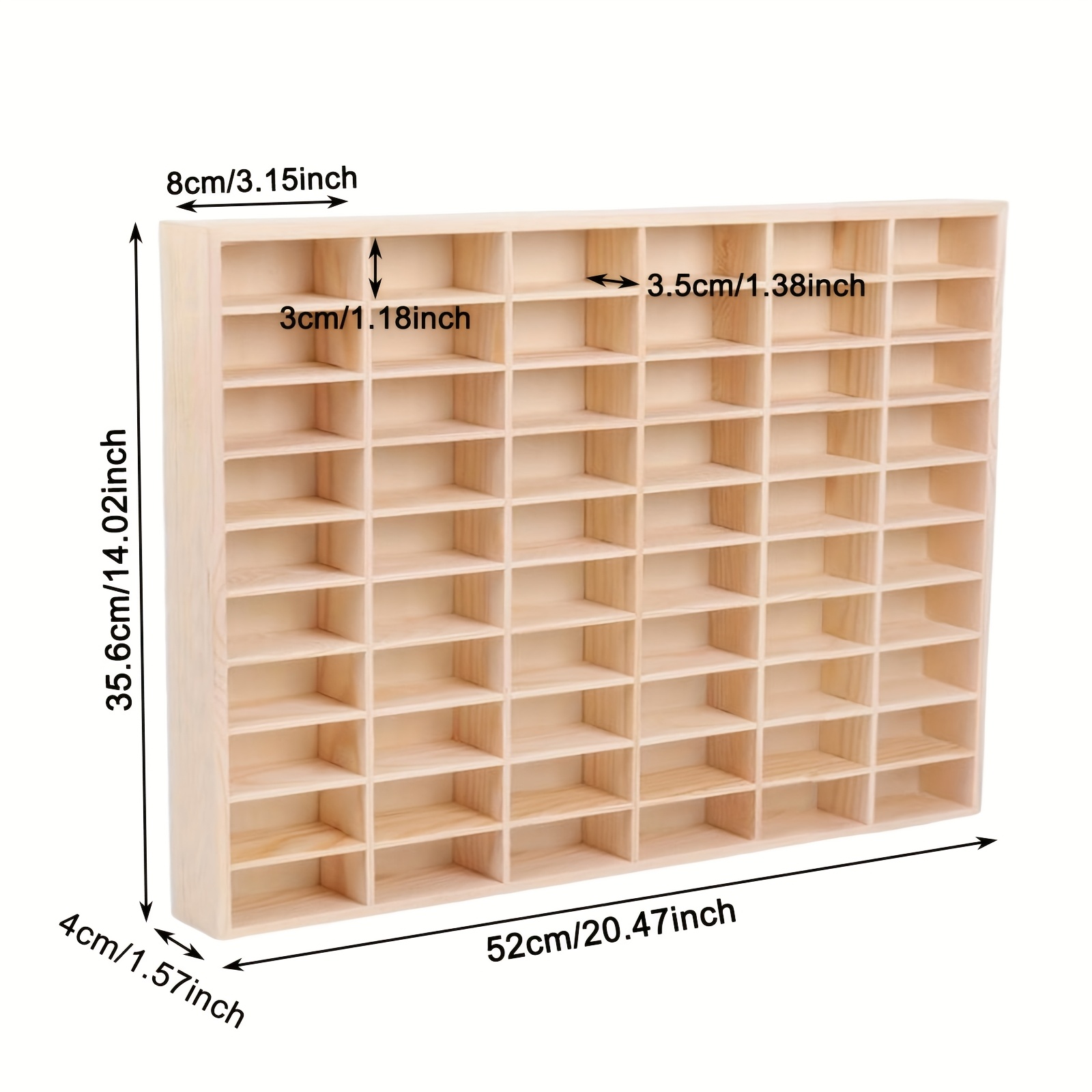 TEMU 1pc Wooden Unit Lattice Car Model Storage Box Hand Model Display Stand