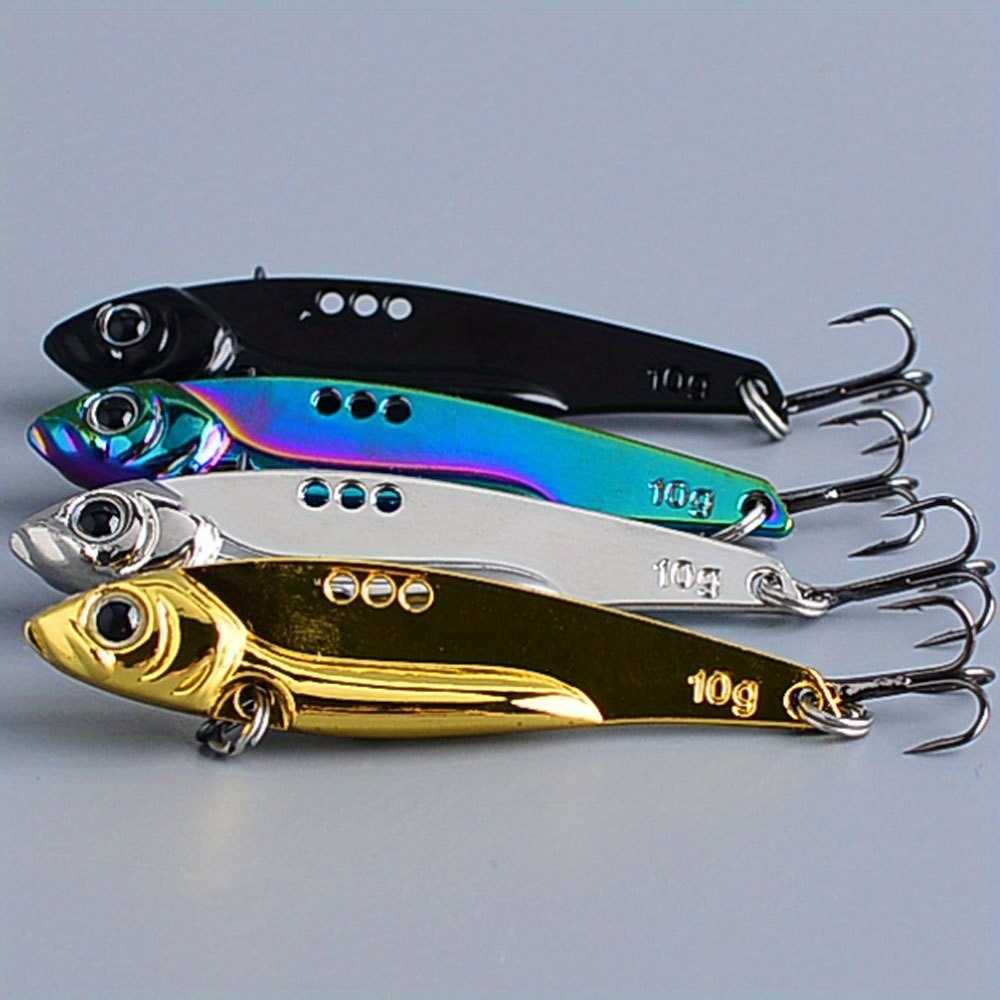 TEMU 4pcs Metal Spinners Fishing Lures, 5g 7g 10g 13g, Ideal For Freshwater & Saltwater Angling