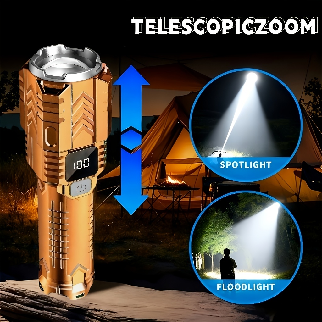 Super Bright Rechargeable LED Flashlight with Adjustable Light Modes
