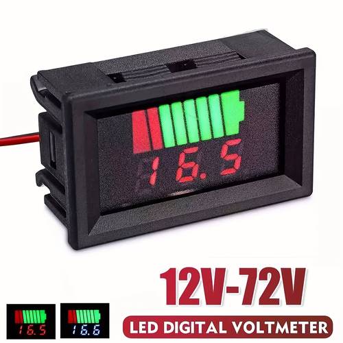 battery indicator 2in 1 battery capacity voltage meter 12v 24v 36v 48v 60v 72v indicator battery capacity monitor