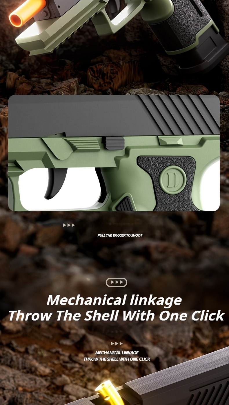 282pcs Soft Bullet Toy Guns, Automatic Shell Ejecting Toy Gun, With 240 Bullets, 36 Shell Case, 4 Magazine, Toy Gun Pistol Shooting Game, For Youngsters, Halloween & Christmas Gift, Birthday Gift