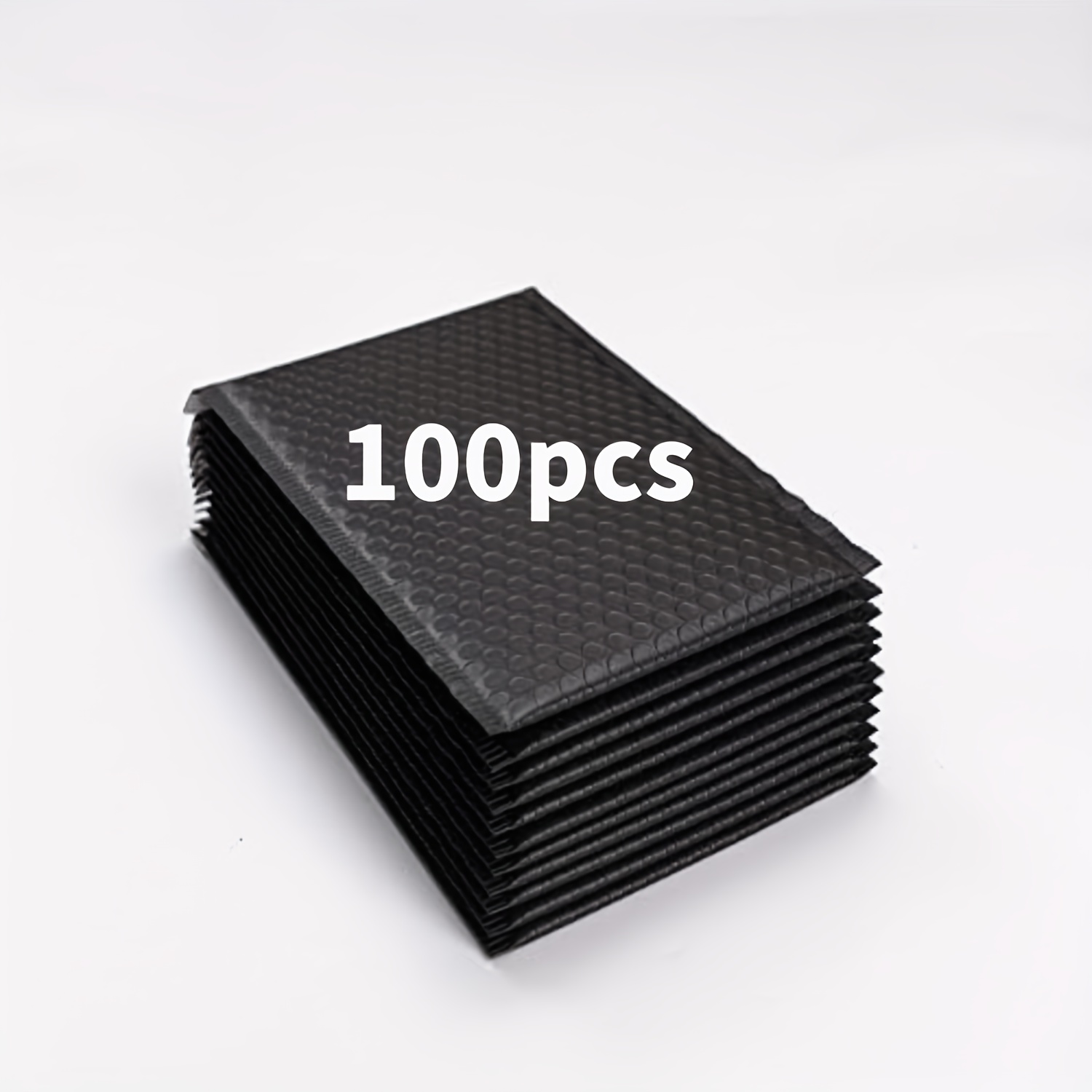 TEMU 100 And 50 Thickened Black Self-sealing Bubble Mailers - 15.24x17.78cm Co-extruded Bubble Shipping Bags, Suitable For E-commerce, Parcel