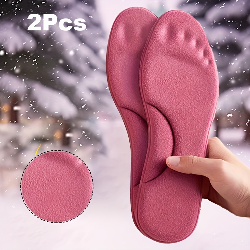 

1 Pair Winter Memory Foam Insoles, Soft Comfortable Breathable Sweat Absorbent Snow Shoe Inserts For Men And Women, Washable Thermal Footbeds