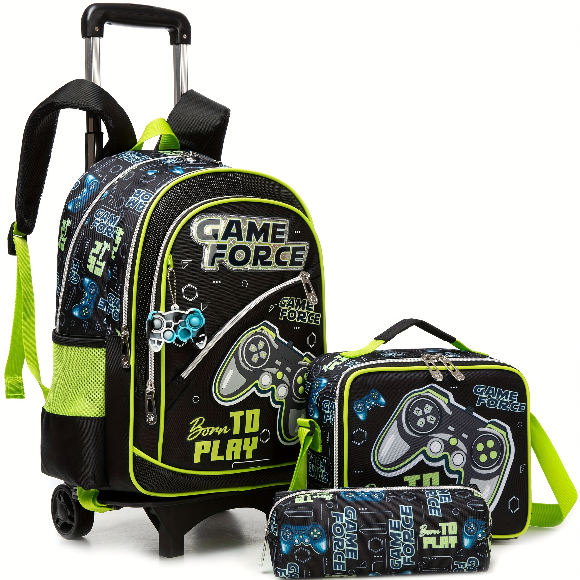 juego mochilas ruedas niños pulgadas mochila escolar Temu