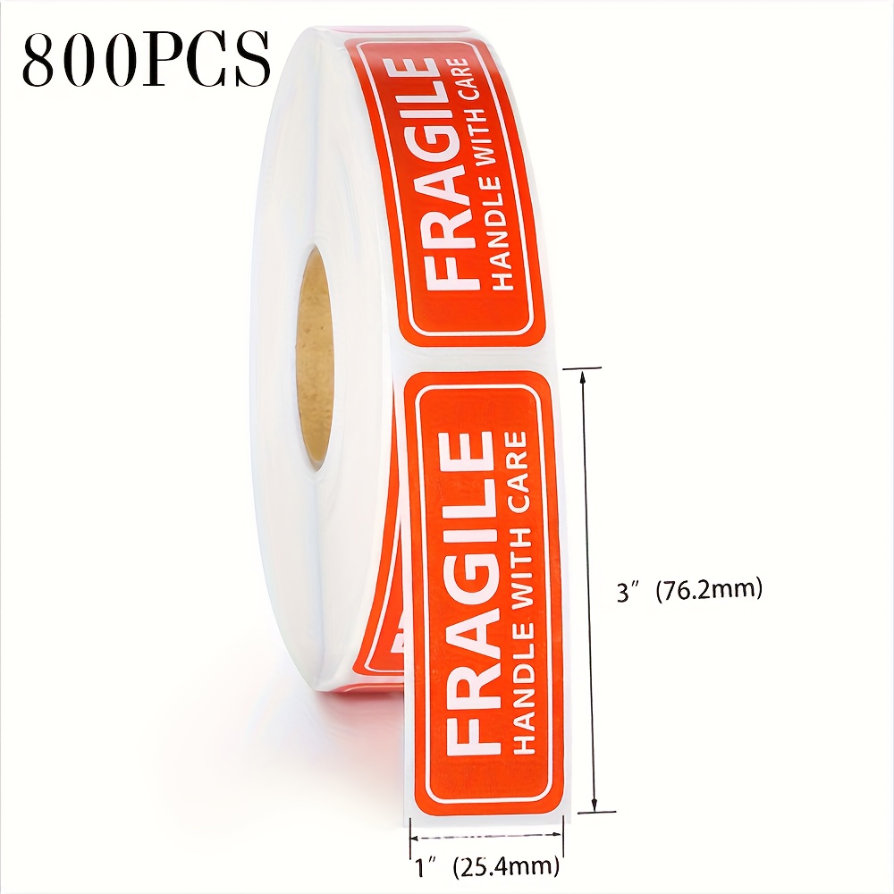 800/3200pcs Product Fragility Warning Label, Transportation Warning Label