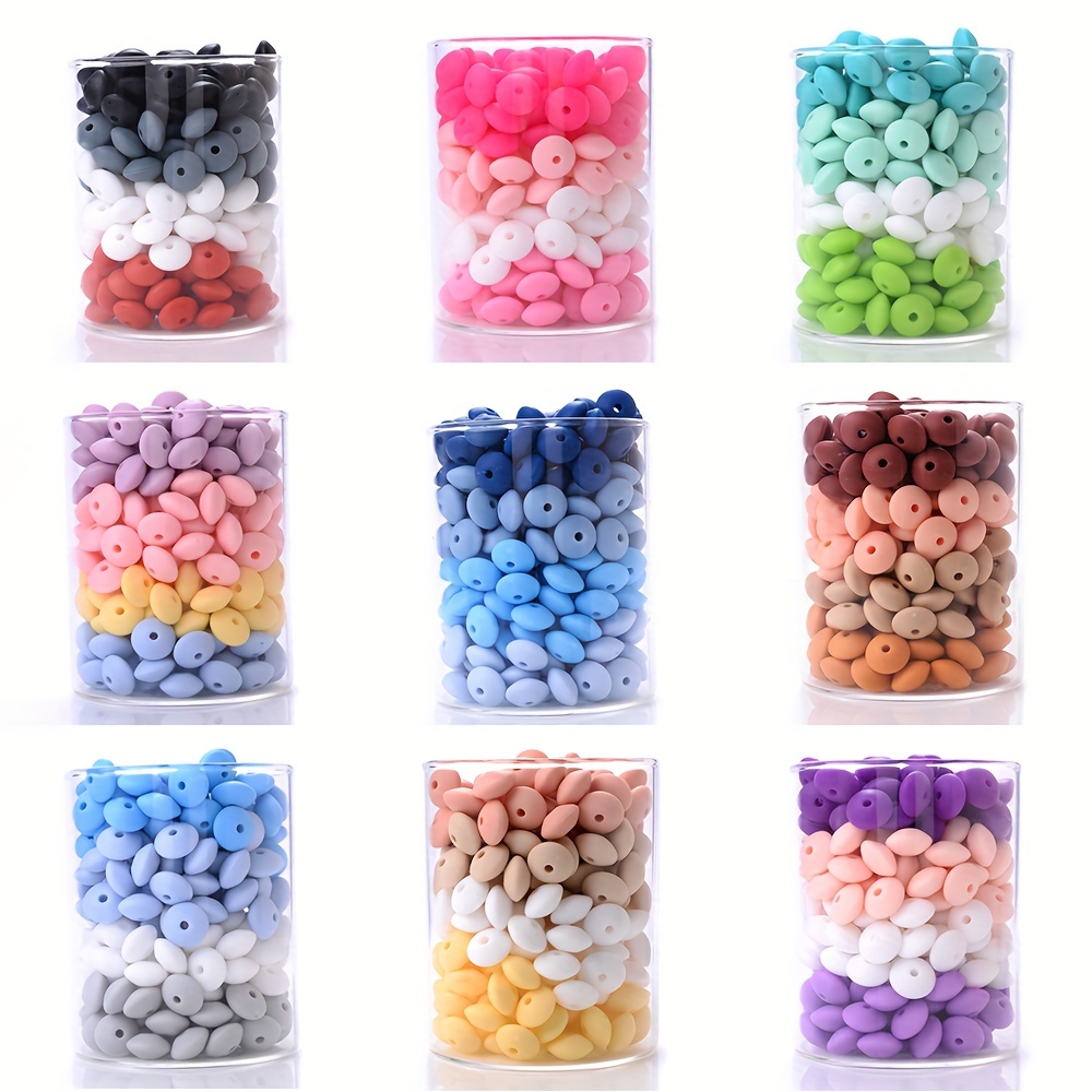 

450pcs 12mm Spacer Mixed Colored Spacer For Jewelry Accessories