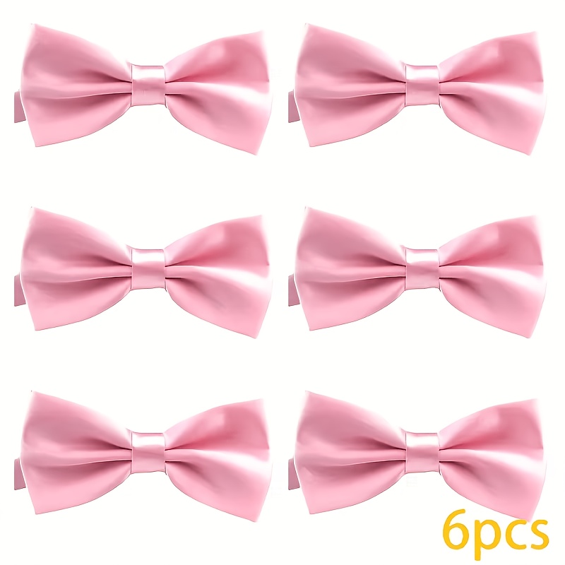 TEMU Men's 6pcs Black/red/yellow Bow Ties Adjustable Bowtie Formal Event Dress Bow Ties Perfect Gift Additions For