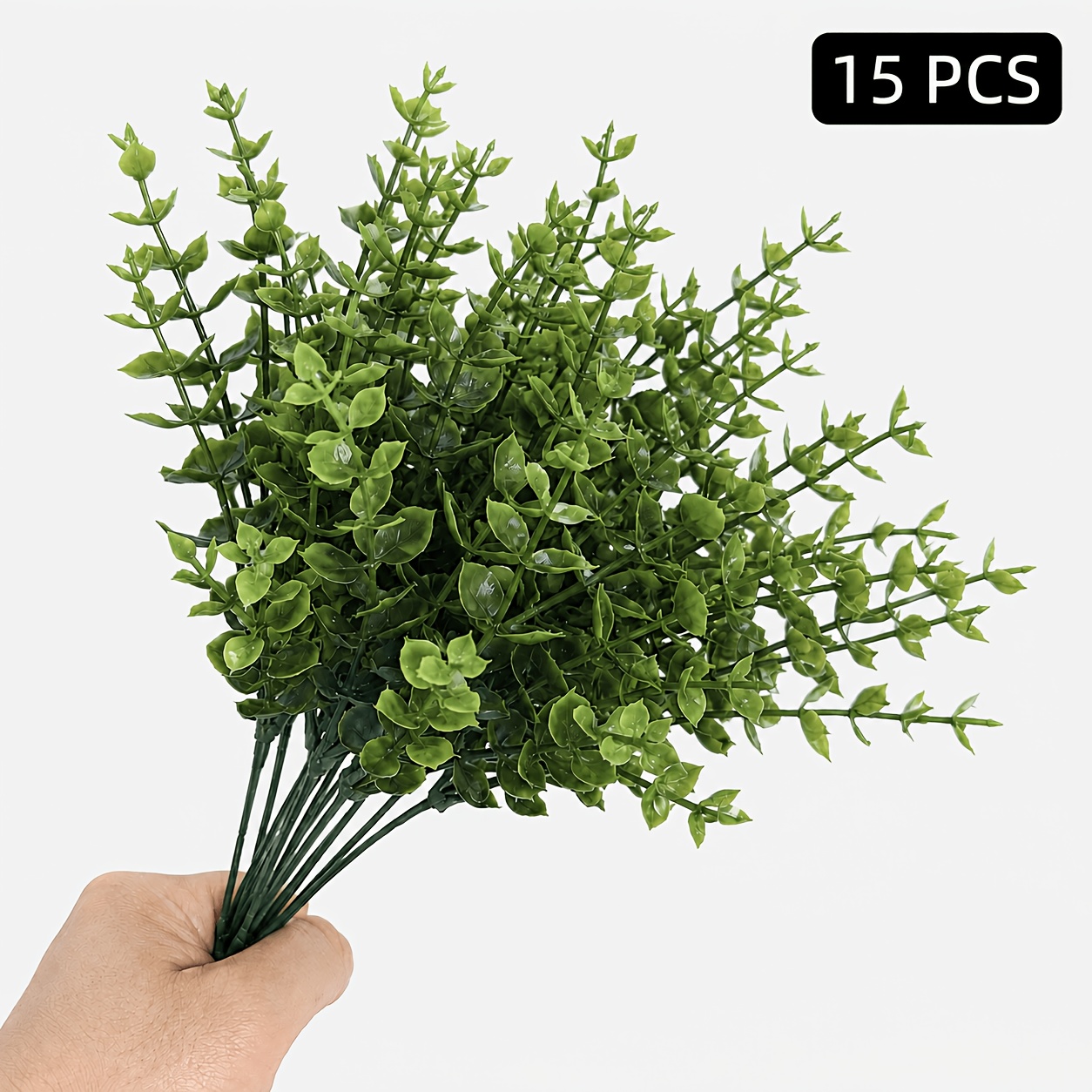 Image of 15pcs Uv Resistant Artificial Boxwood Shrubs Classic Styling Plant Sculpture Indoor Outdoor Wedding Garden Decor No Vase