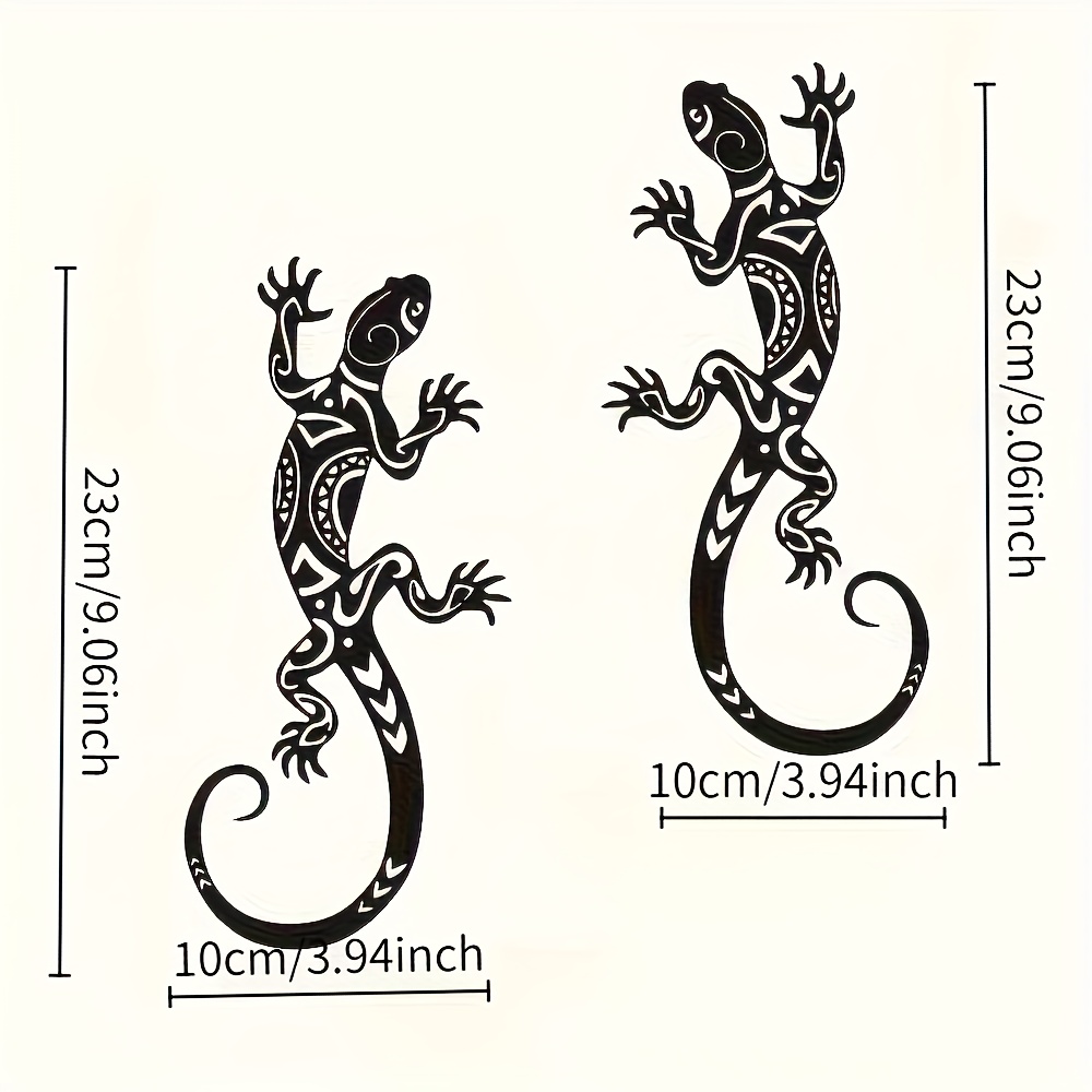 TEMU 2d Flat, 2pcs Set, Acrylic Wall Art Decor - Modern Reptile Designs, Indoor/outdoor Durable Acrlyic Wall Decoration For Home, Garden And Patio –