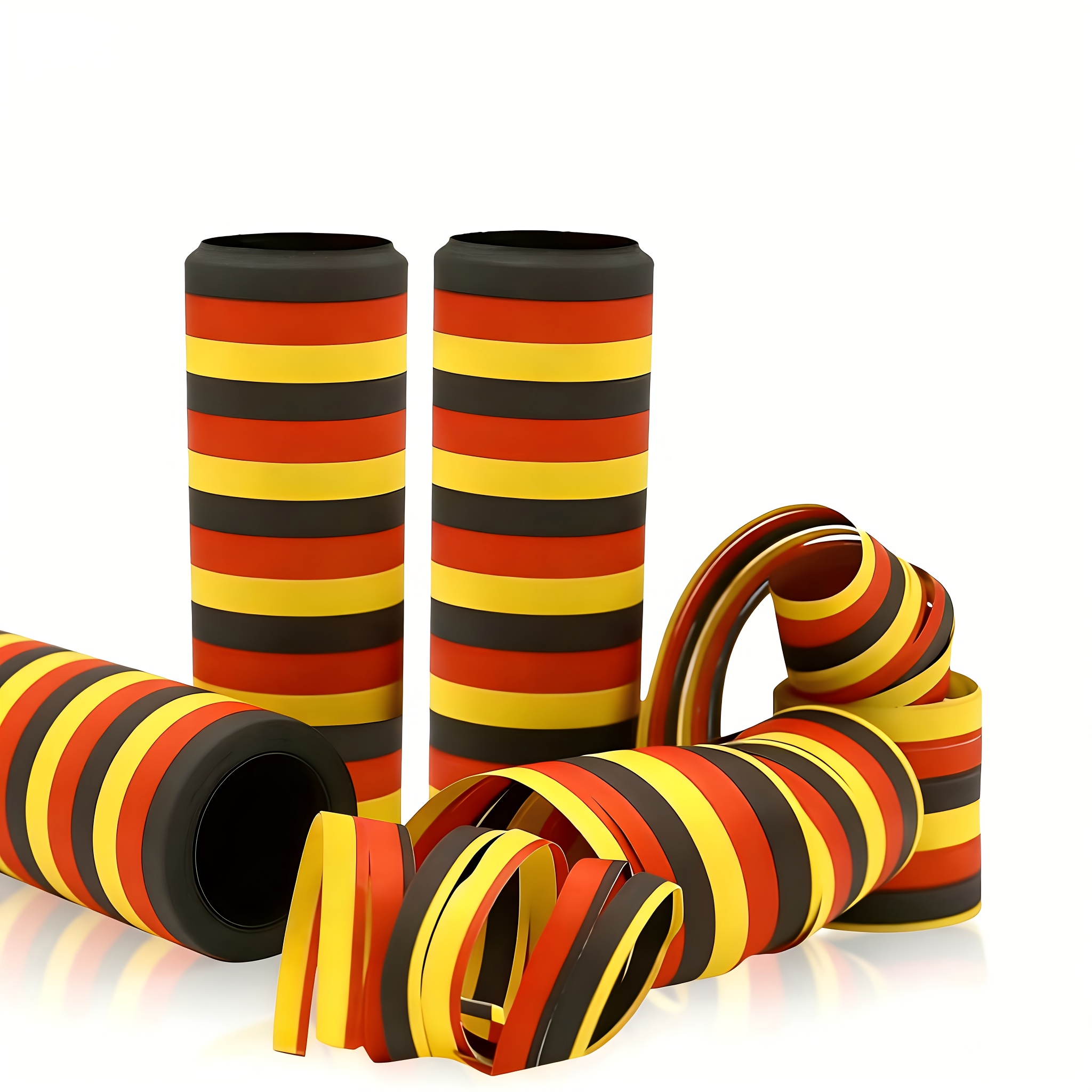 Image of Party Decorations - , Red And Golden Streamers - 4 Rolls For Birthdays, Weddings, Holidays, Christmas, New Year's, Engagements, , Graduation, And Sport Themed Parties Background Wall