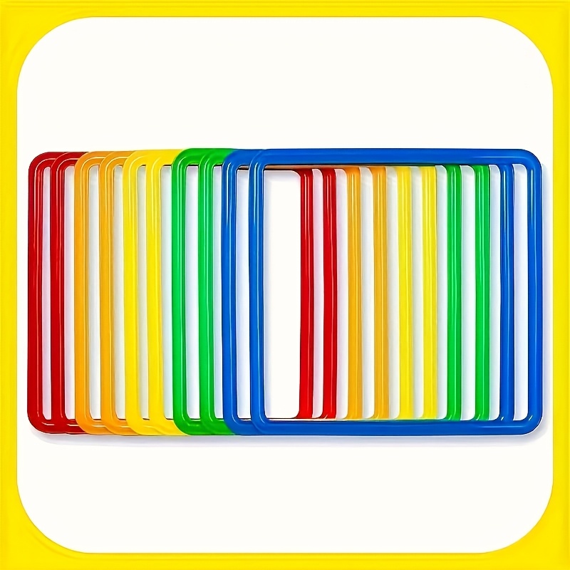 10pcs Agility Training Set with Colorful Jump Squares - Durable PP Plastic, Ideal for Outdoor Sports and Fitness Exercises, Enhances Quick Reaction and Agility, Perfect for Backyard Activities, Outdoor Fitness Equipment|Colorful Agility Squares|Durable Plastic Squares, Agility Training Equipment