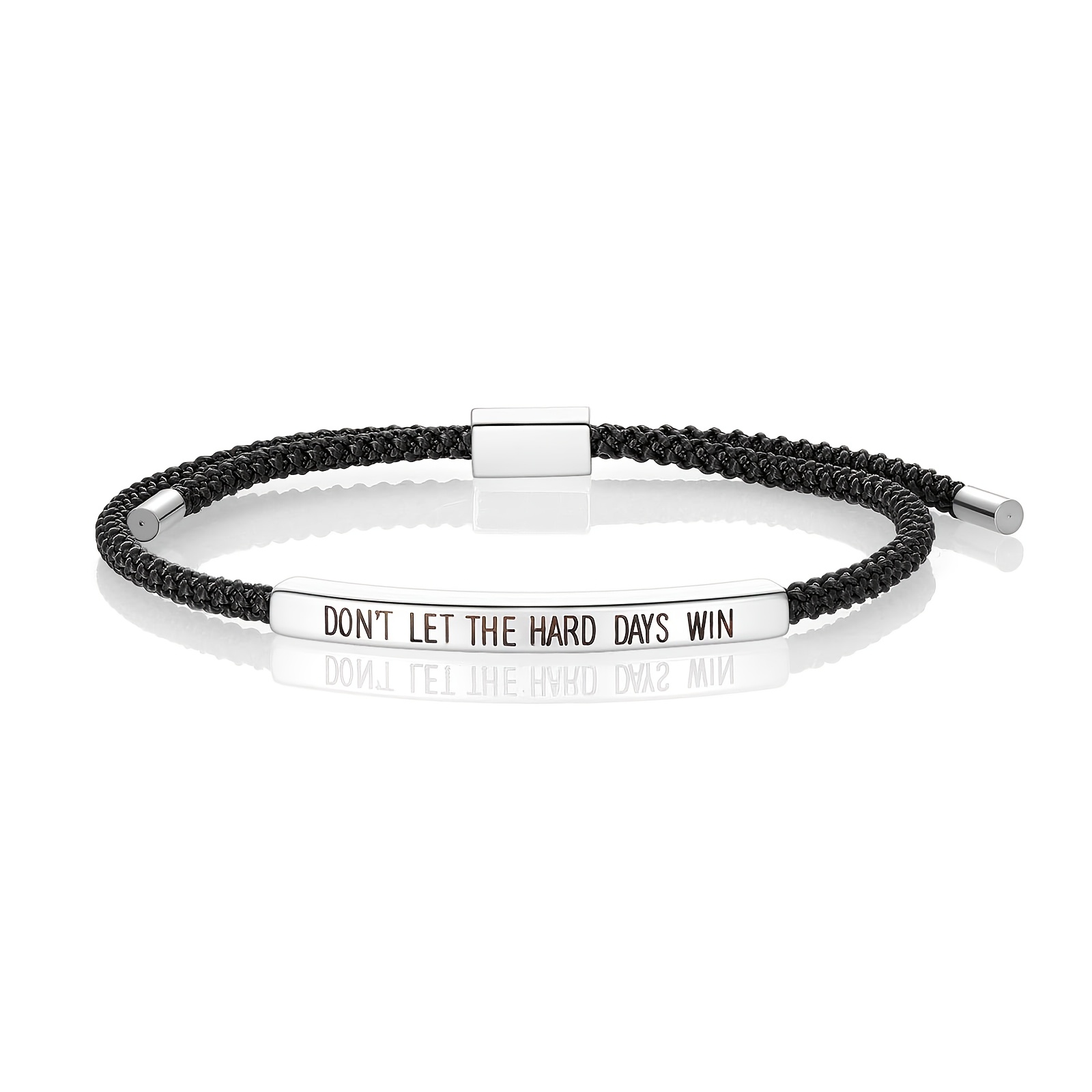 Image of Don't Let Days Win Bracelets Women Men Inspirational Bracelets Encouraging Gifts For Bestie Sisters Family Colleagues Suitable As Birthday Christmas Valentine's Day Holiday Gifts And Daily Wear Straps