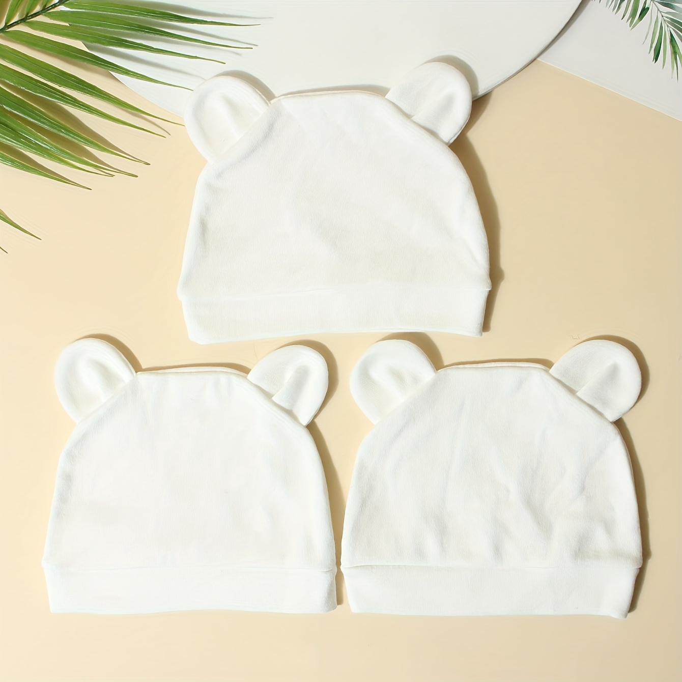3-pack Newborn Baby Flower Lollipop Bear Ears Hat -friendly Suitable For Newborns Infant 0-