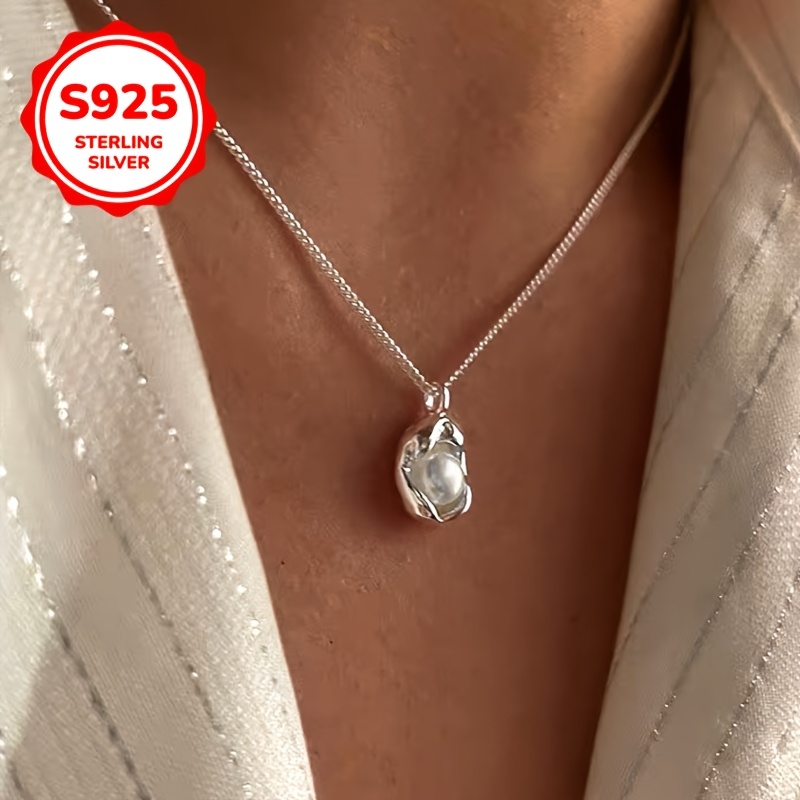 925 Silver Freshwater Pearls Pendant Necklace