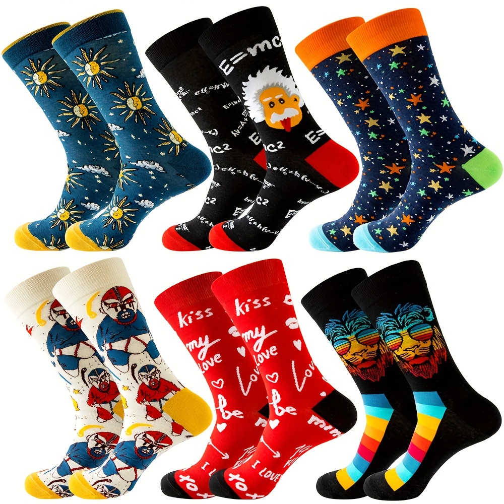 Men's Trendy Cartoon Penis Show Pattern Crew Socks Novelty - Temu