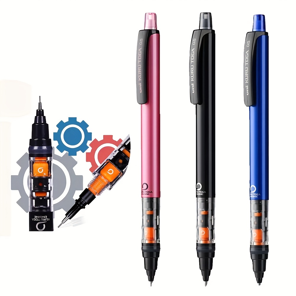 3-Pack 2.0mm Mechanical Pencils With 18 Lead Refills - Automatic Drafting Pencils With Built-in Sharpener