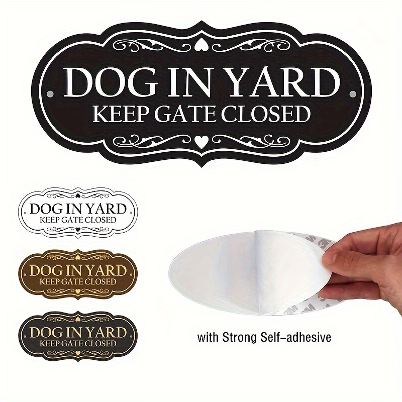  Letrero de valla invisible para perros – Dog Has Full Range of  Yard, letreros de advertencia para el hogar, decoración de casa de perro,  letrero de seguridad animal para el hogar