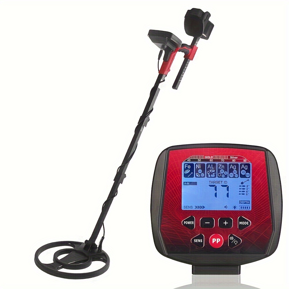 

Metal Detector For Adults, High Accuracy 6 Detection Modes, 11.8'' Detection Depth Underwater Metal Detector, Advanced Dsp Chip, Adjustable Golden Detector With Backlit Lcd Display