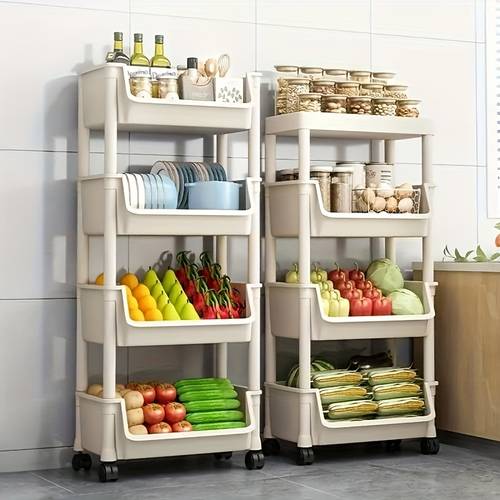 4 storey and 5 storey multi storey storage vehicle non electric wheeled mobile storage rack suitable for living room bedroom and book storage rack book cart roller cart kitchen storage box diaper cart bathroom storage box utility racks