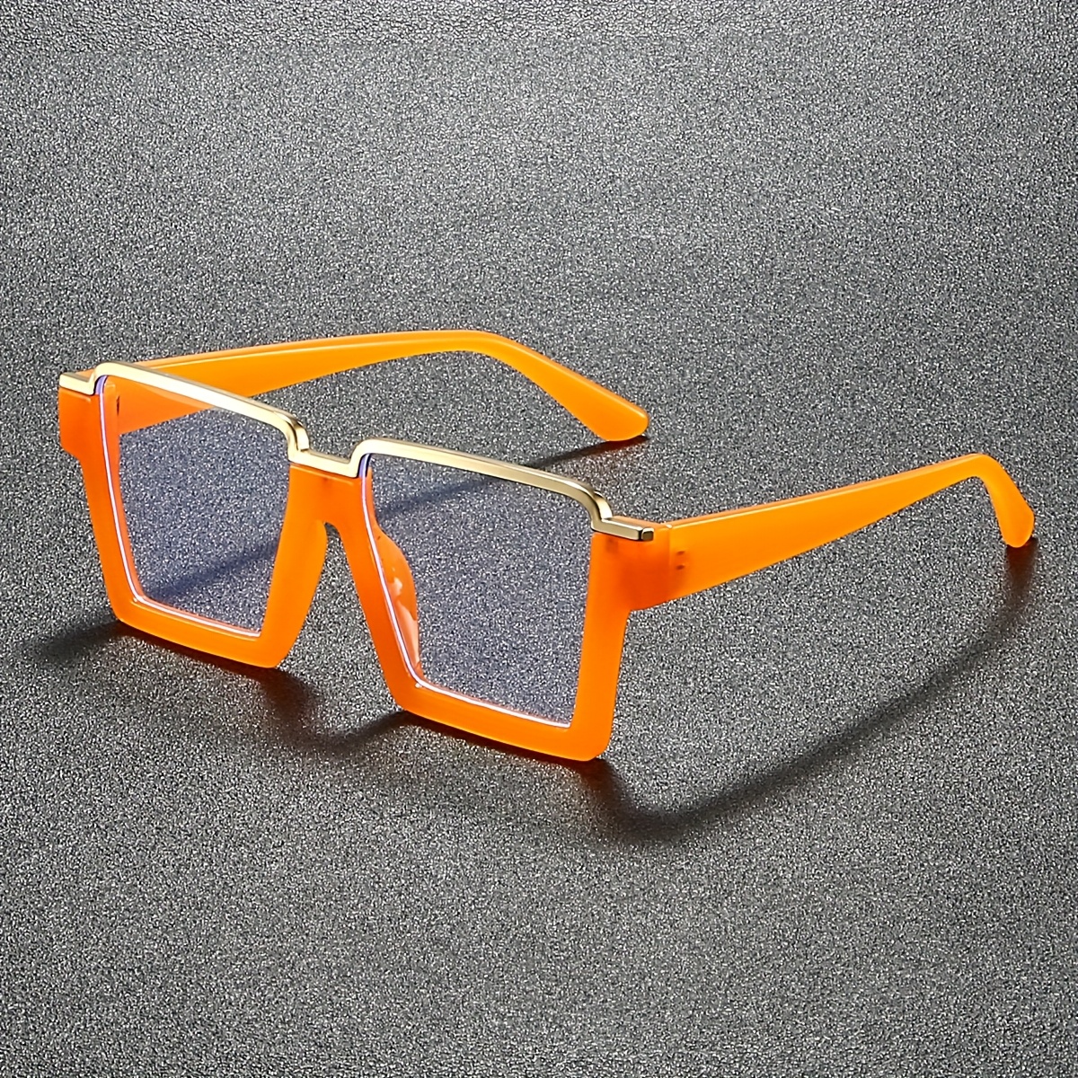 1 PC Acrylic Casual Large Square Frame Eyewear For Y2K Accessori 1pc unisex classic retro square large frame y2k trendy  main image 4