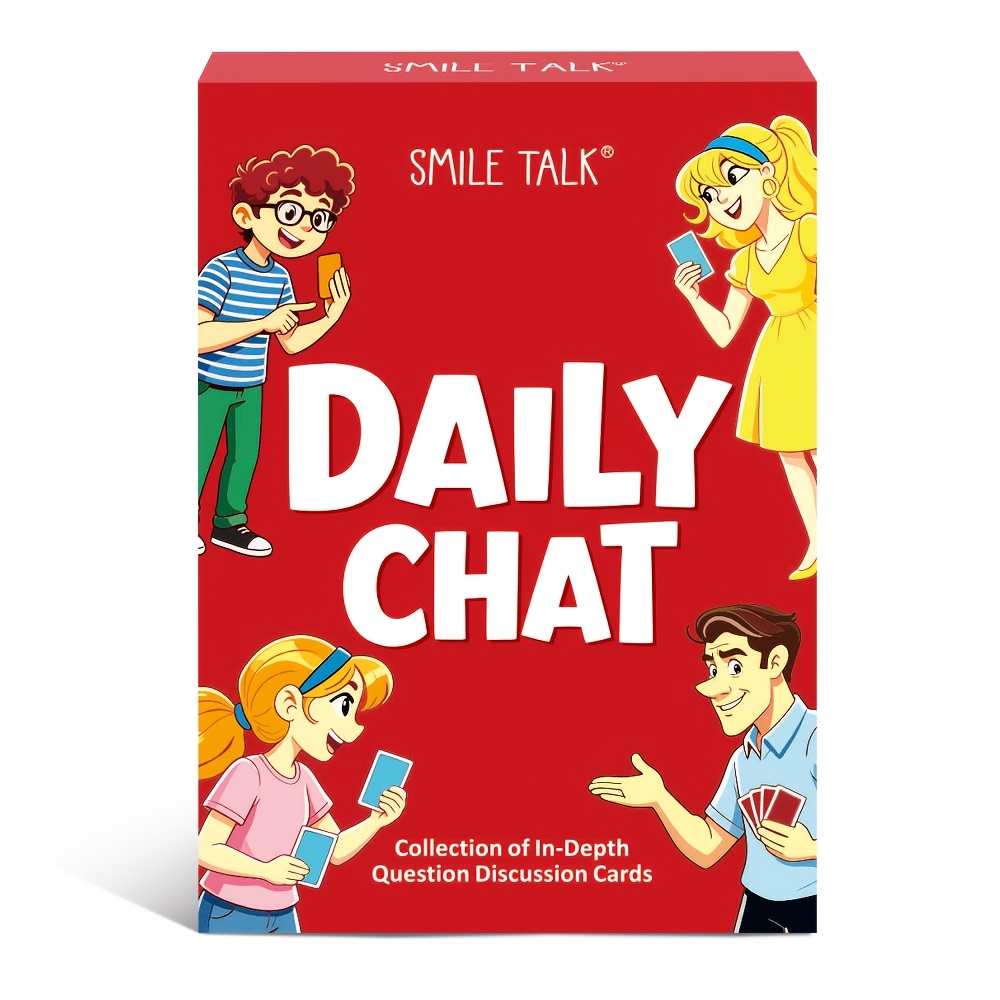 smile talk daily conversation card game portable party card game with fun discussion questions ideal gathering icebreaker perfect gift for   on christmas thanksgiving and halloween great for  