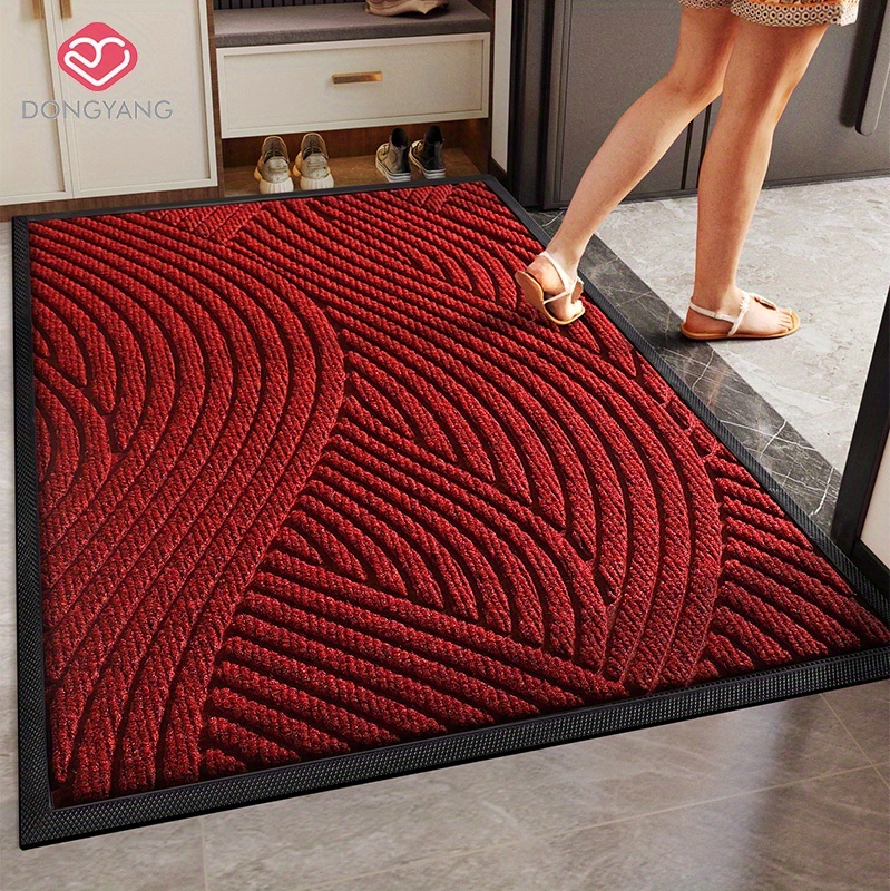 1pc of   brand water absorbing and anti   mat solid color striped welcome mat thickened and weighted outdoor mat durable and easy to     pads suitable for outdoor doorways   entrance   outdoors Product details 1