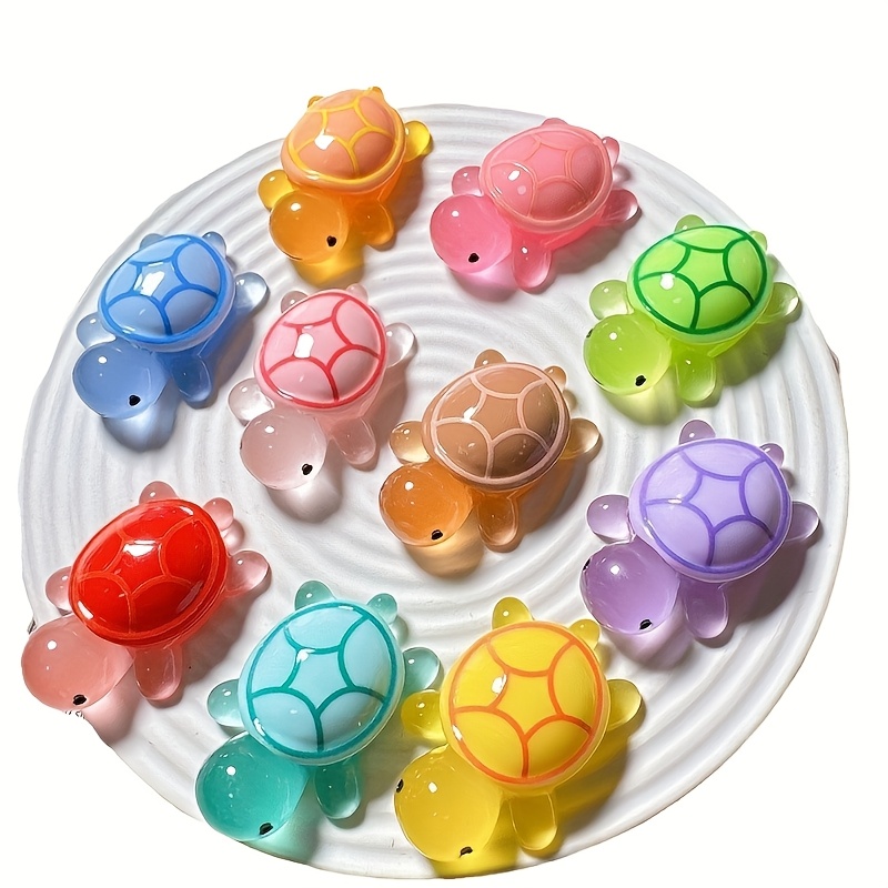 

25pcs -the-dark 3d Turtle Figurines - Ideal For Diy Crafts, Party Favors & Decorations Random Style, Random Color