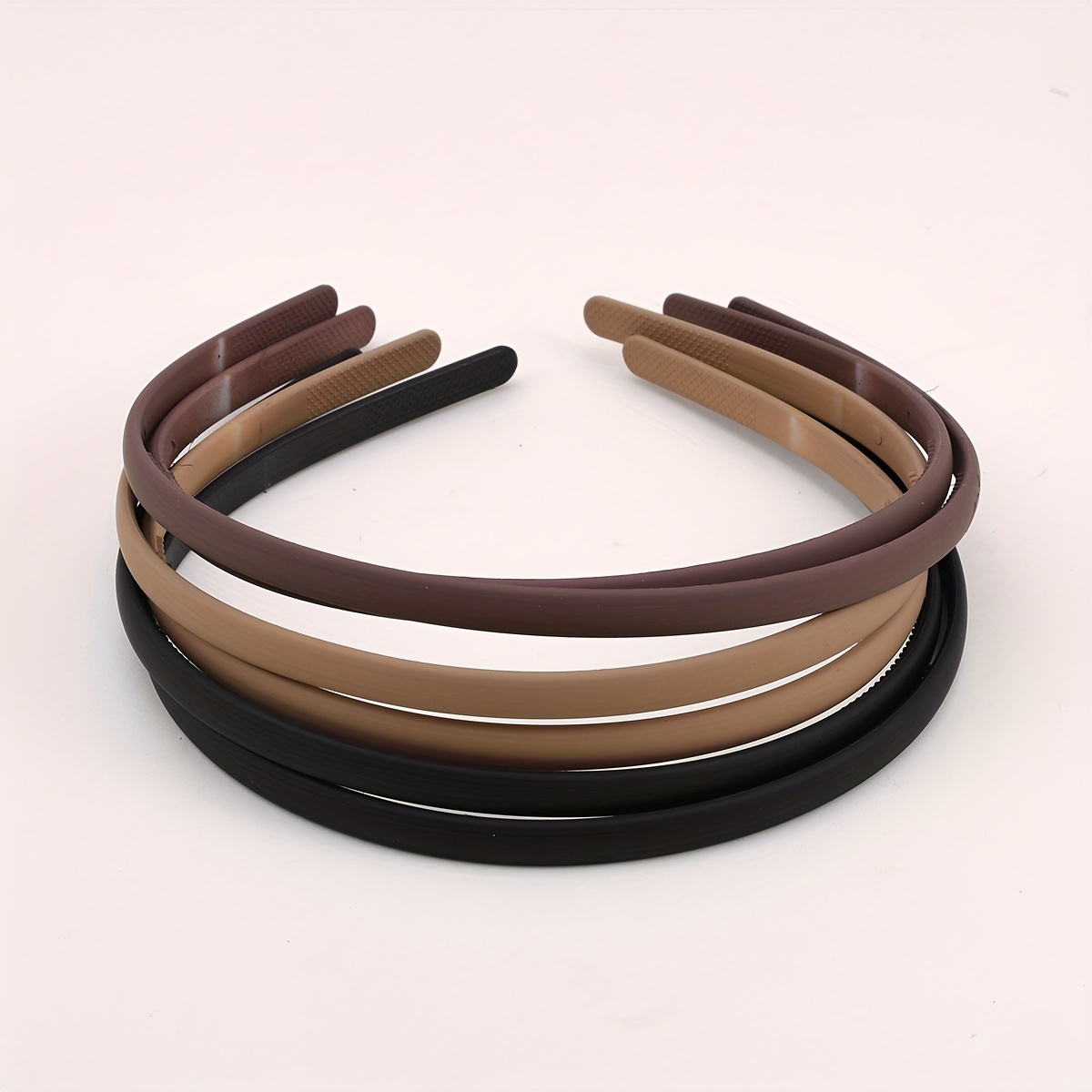 E-shop 6er-Pack Klassisches Tri-Color Premium Matte Lackiert All-Match Damen Stirnband