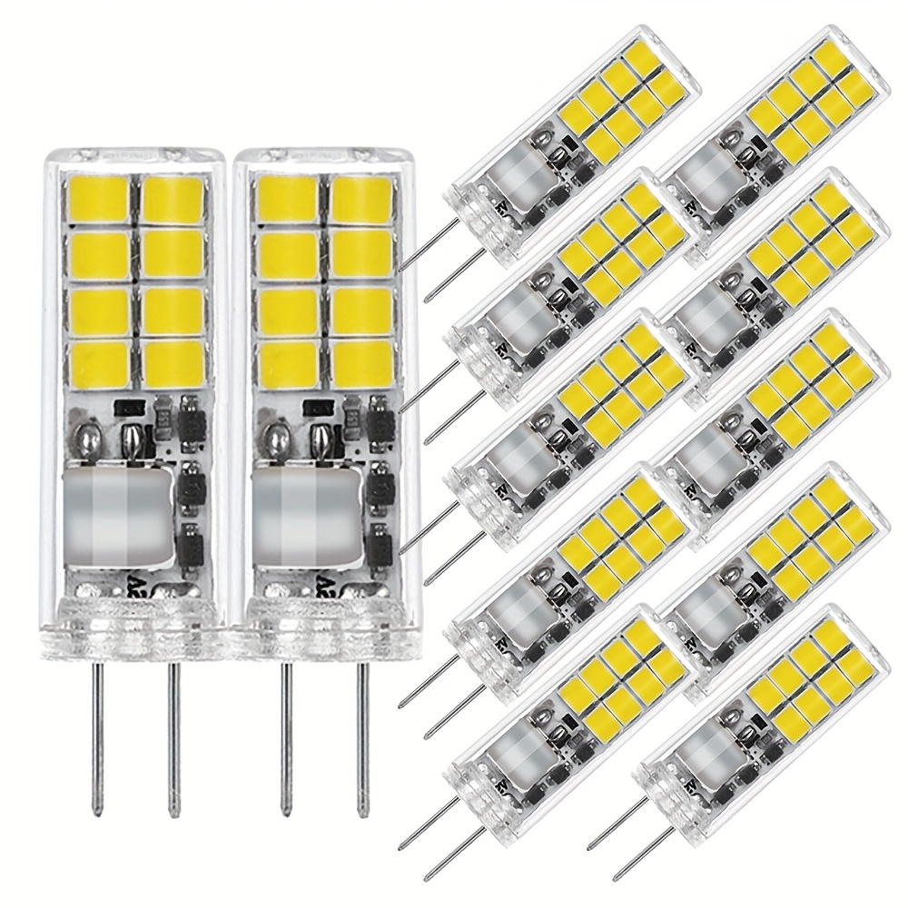Image of G4 Led Light Bulbs G4 Bi-pin Base 2w - 1.5w Ac/ 12v G4 Mini Bulb, Cool White 6000k Not Dimmable No Flickering Led Bulbs For Ceiling Under Counter Puck Lighting 6pcs/12pcs