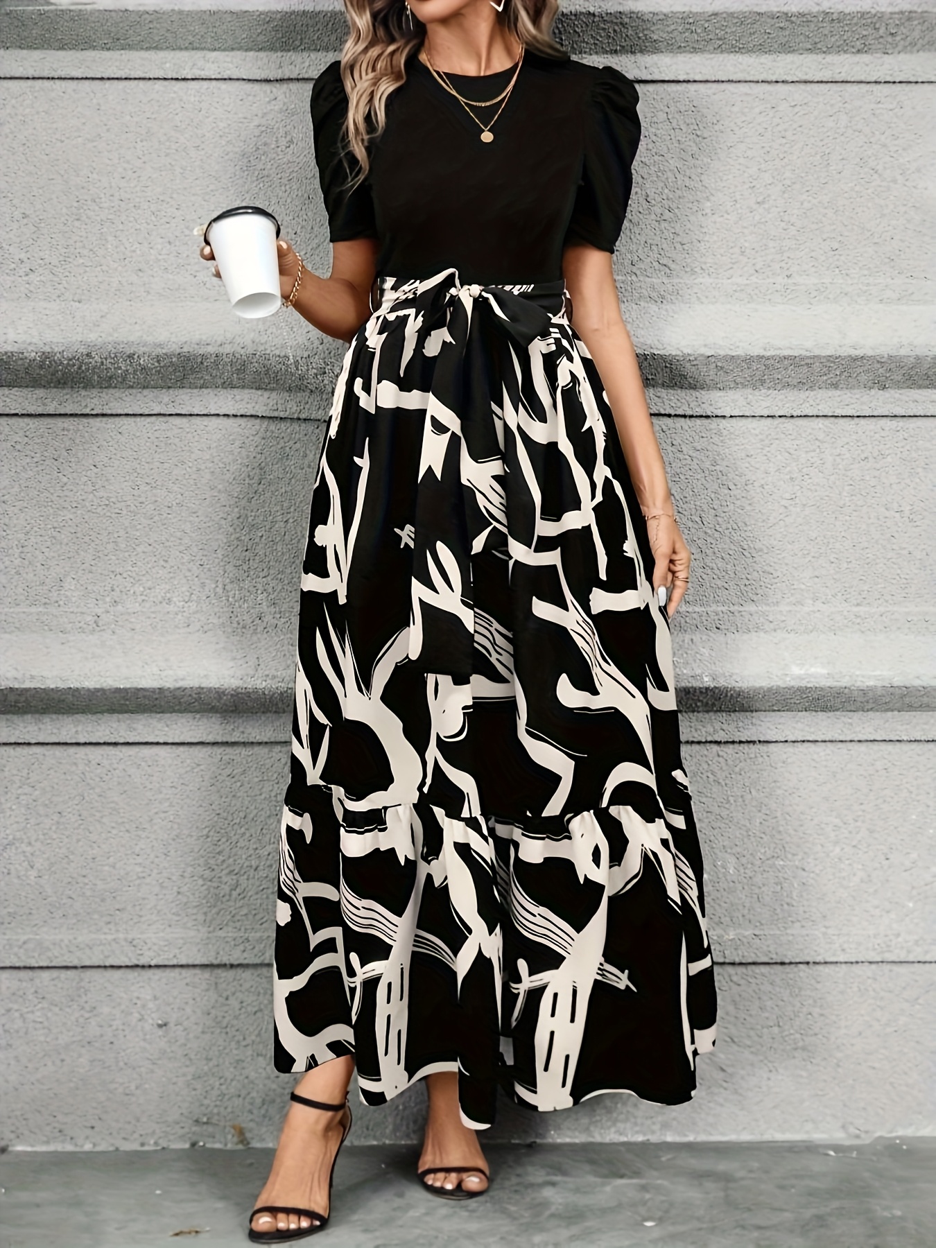 Maxi Vestido Vestidos Negros Floreados De Piel Vestido Negro