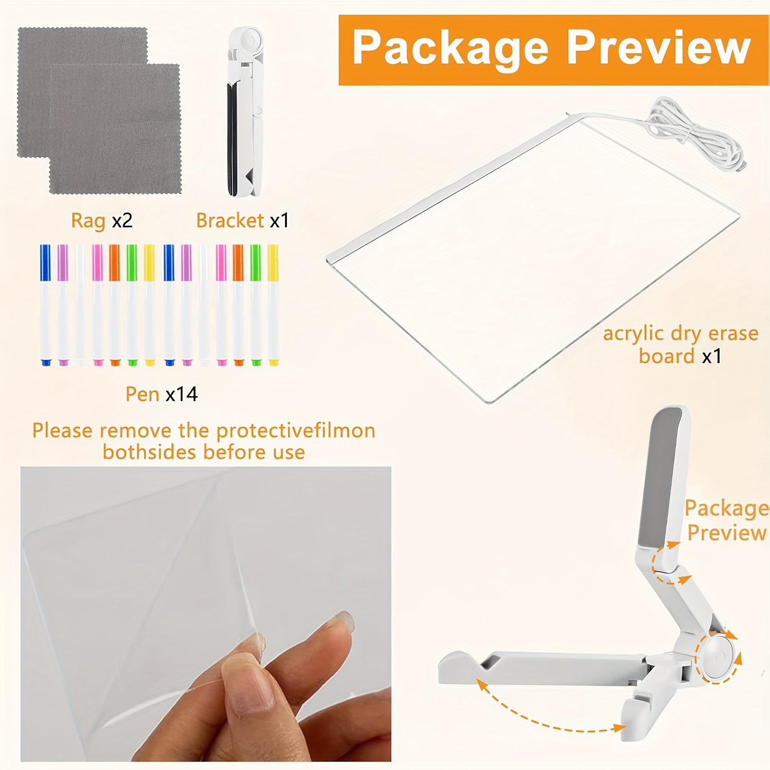 led transparent drawing board set back to school inspiration artifact release and heal stress reusable diy art tools surprise birthday holiday luxury gift home office meditation companion travel portable boredom relief tool details 1