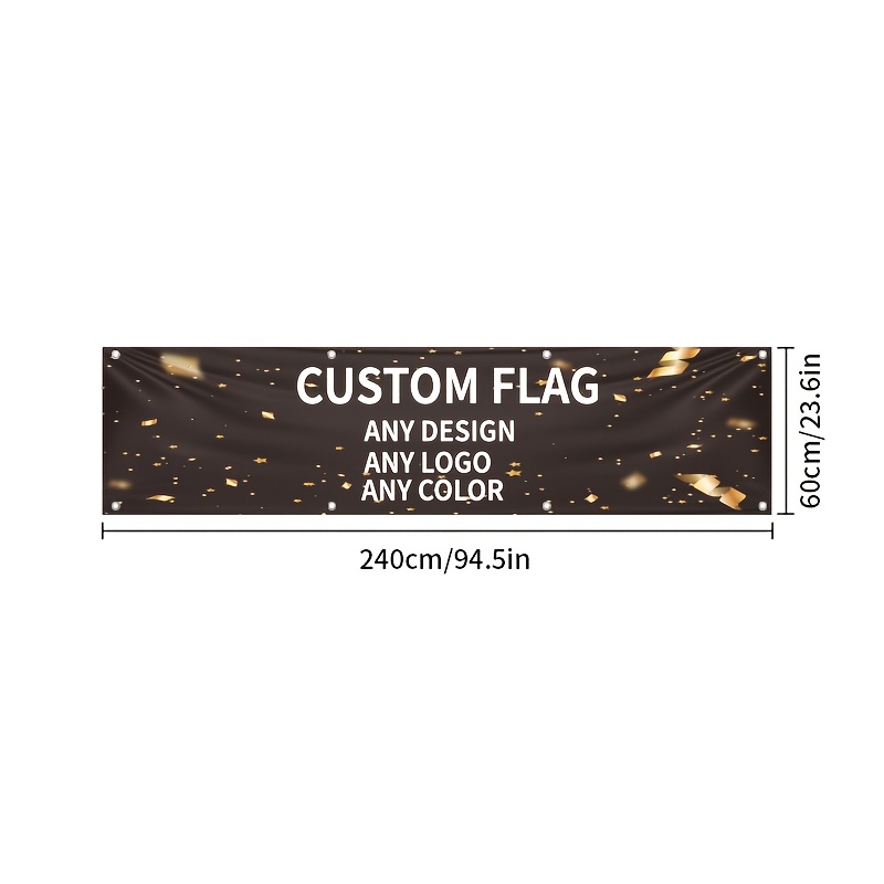 TEMU Custom New Year And Christmas Decorative Banner, Large Size Banner - Customize With Your Photos And Text, Durable Material, Suitable For Outdoor