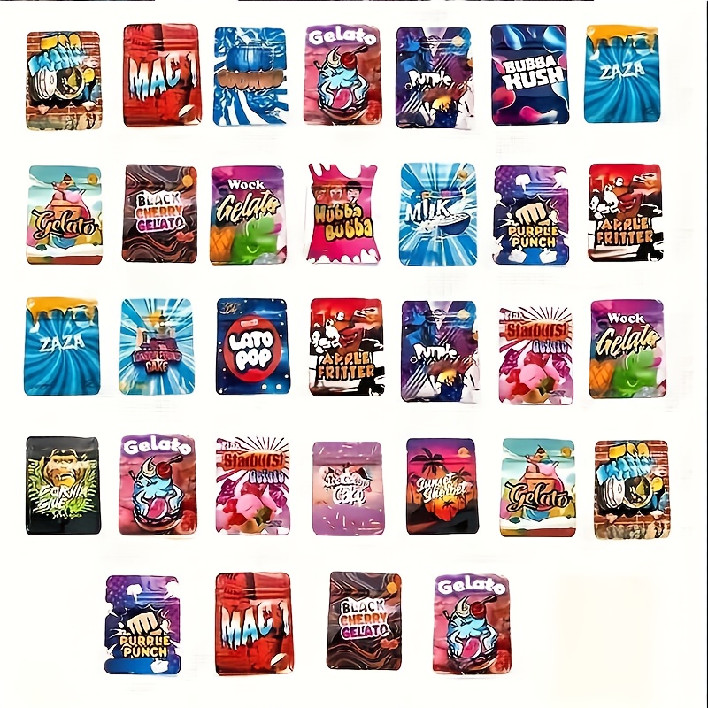 TEMU 100pcs Film Bags, 3.5g Mylar Bags, Plastic Bags, Reusable Zipper Bags, Candy Bags, Gummy Bags, Snack Bags, Storage Bags, Suitable For Event