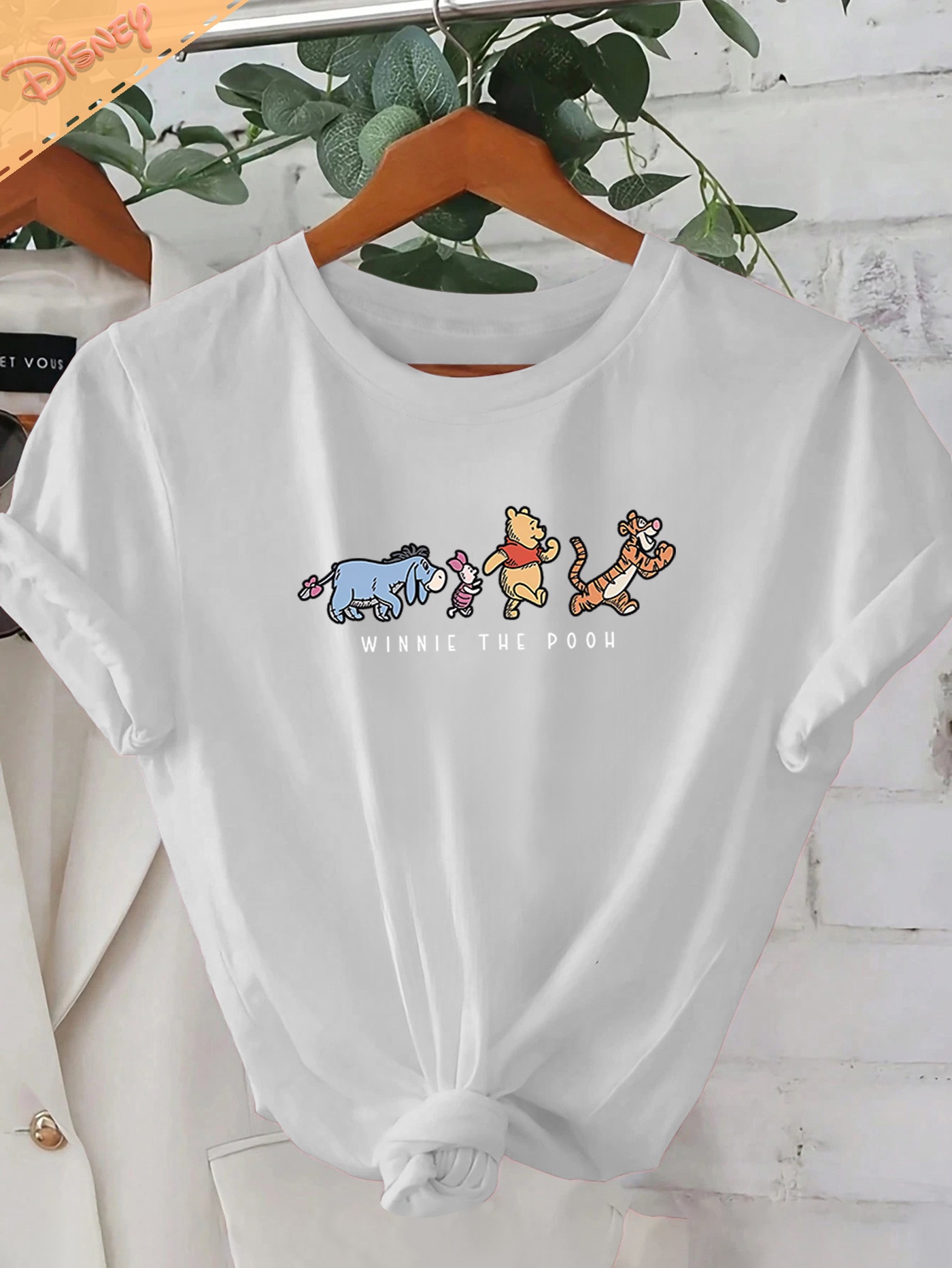 women's casual t-shirt pot graphic print, light yellow summer