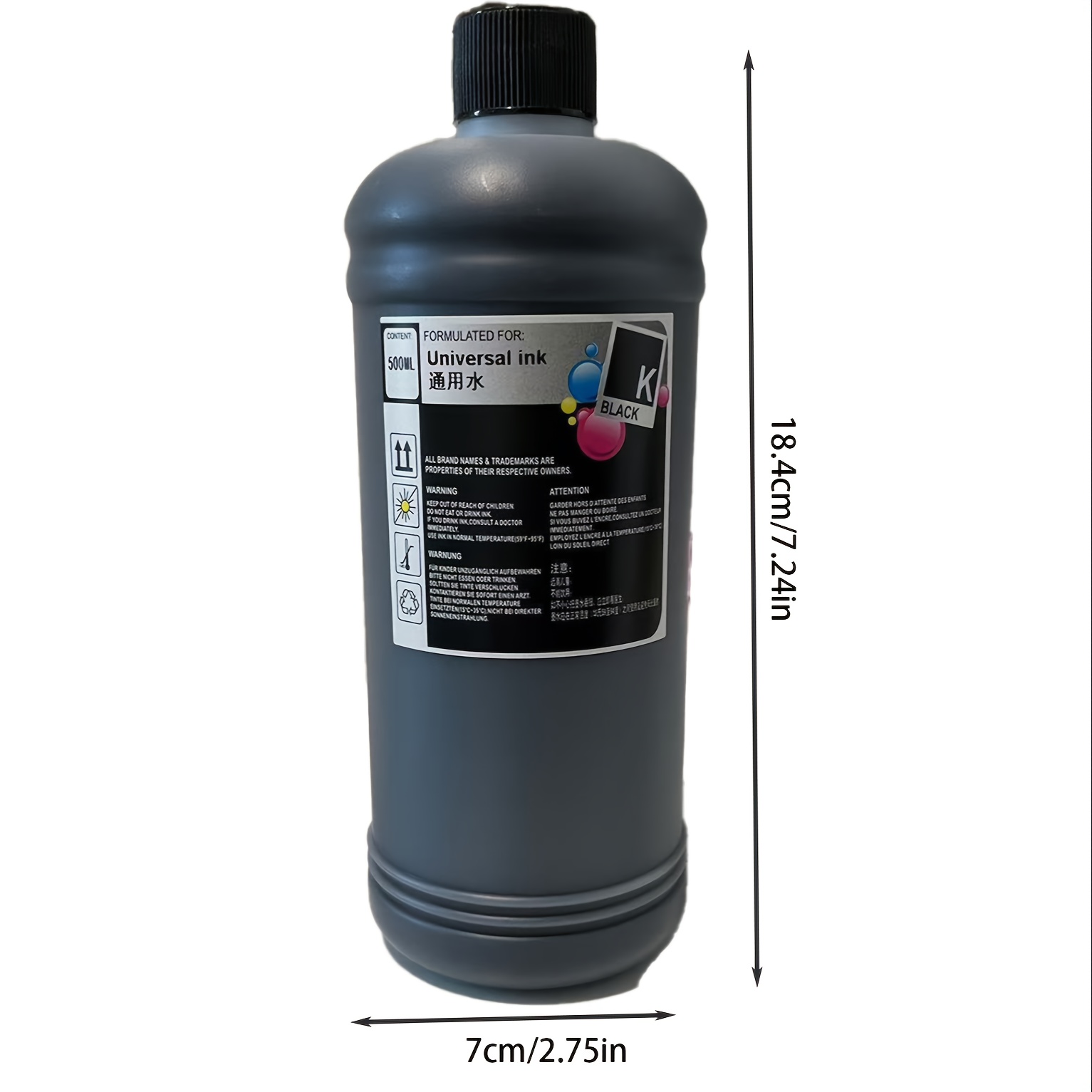 Universal Inkable Dye Set 500ml Suitable For All Inkjet Printers Including , , , Brother, Etc