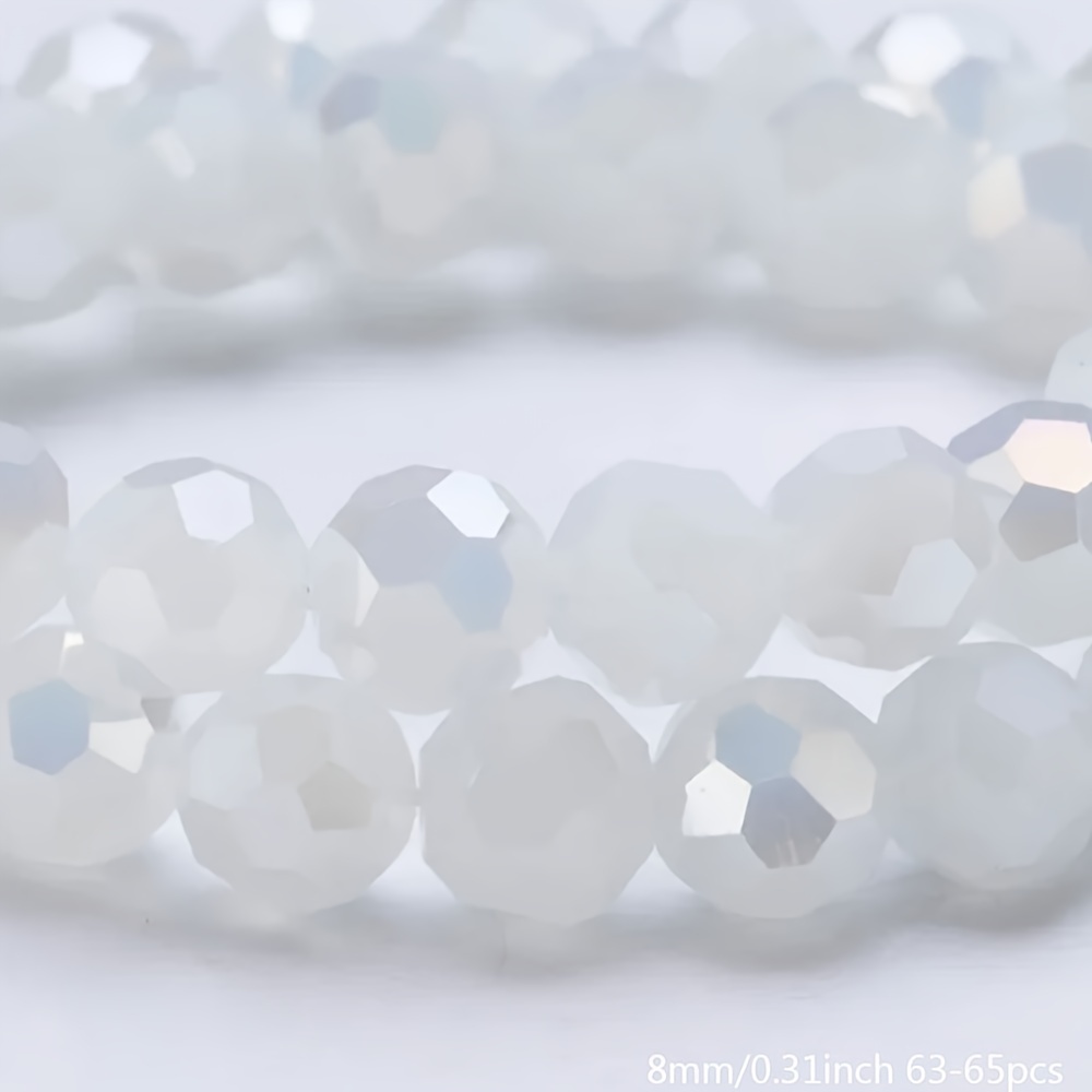 

4/6/8mm High Quality Ab - Spherical Artificial Crystal Beads Round Beads Loose Spacer Beads Suitable For Diy Bracelet Necklace Jewelry Making Accessories