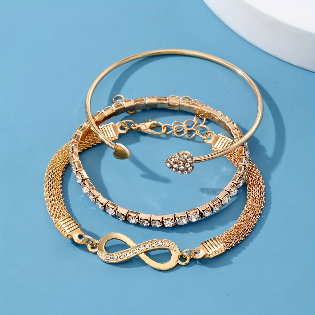 Conjunto de 3 pulseiras de braçadeira para mulher 7