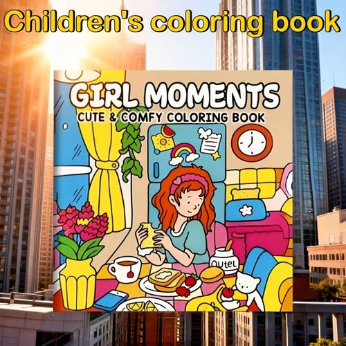 24 sheets girls mom moments doodle coloring book cute comfortable educational coloring character painting tracing book
