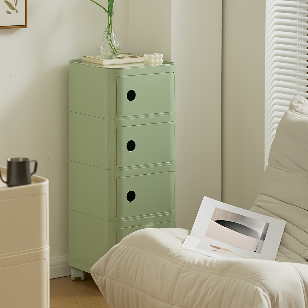 Square ABS Plastic Drawer-Style Multi-Layer Storage Cabinet