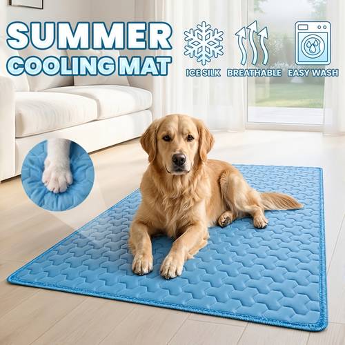 extra large summer pet cooling mat for cats cooling pad for dogs and cats sweat absorbent fabric breathable mesh bed polyester fiber keep your dogs and cats cool and comfortable long suitable for small medium and large pets