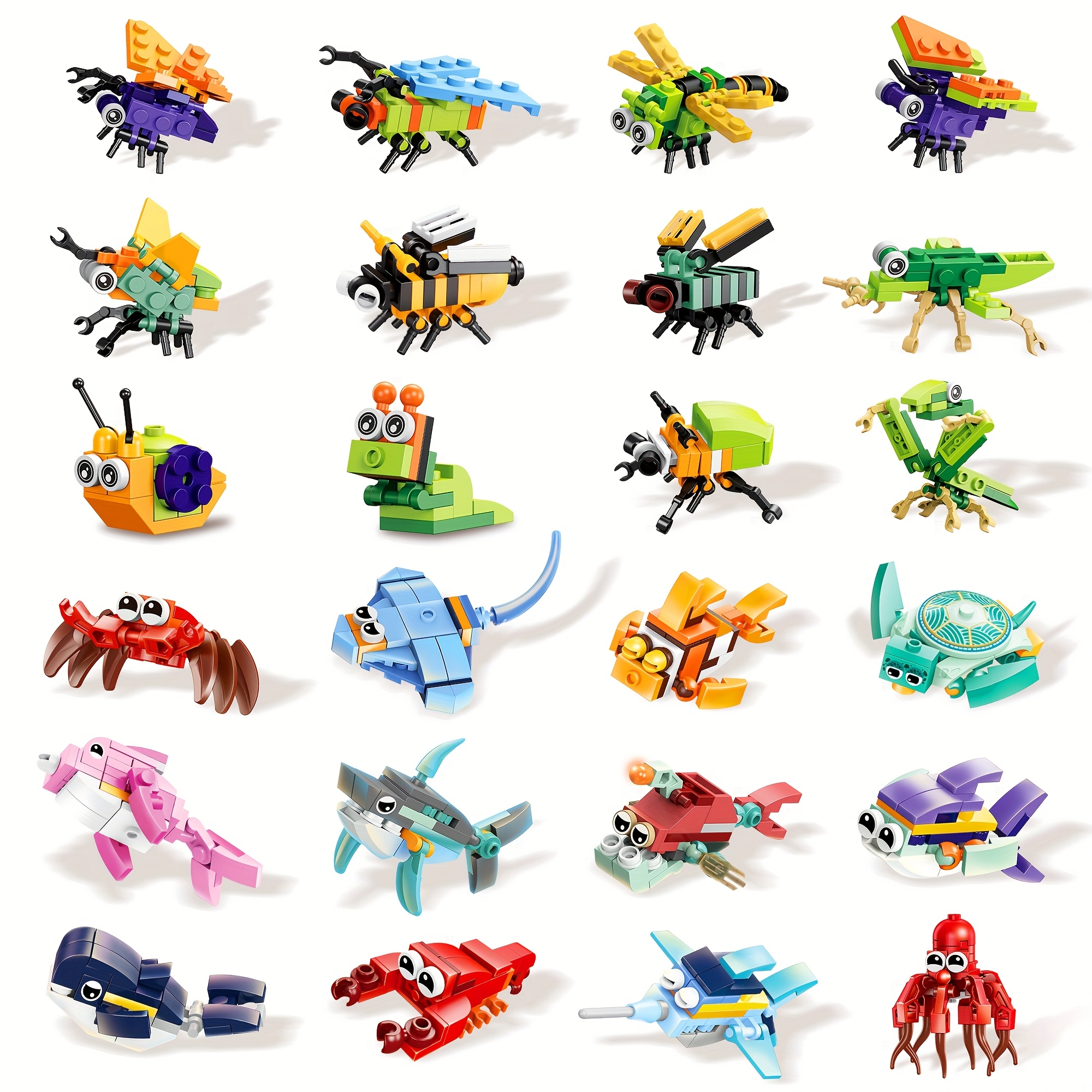 

647pcs & Insect Building Set - 24pcs, For 6+ | For , , &