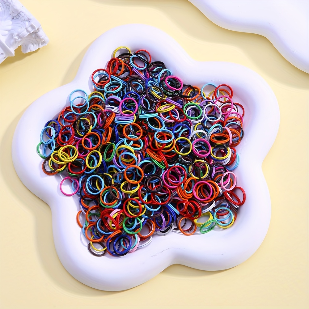 Image of 100pcs 8/10mm Vibrant Color Open Double Jump Rings,jewelry Making Connecting Ring,for Keychain Necklace Bracelet Earring Jewelry Making Accessories