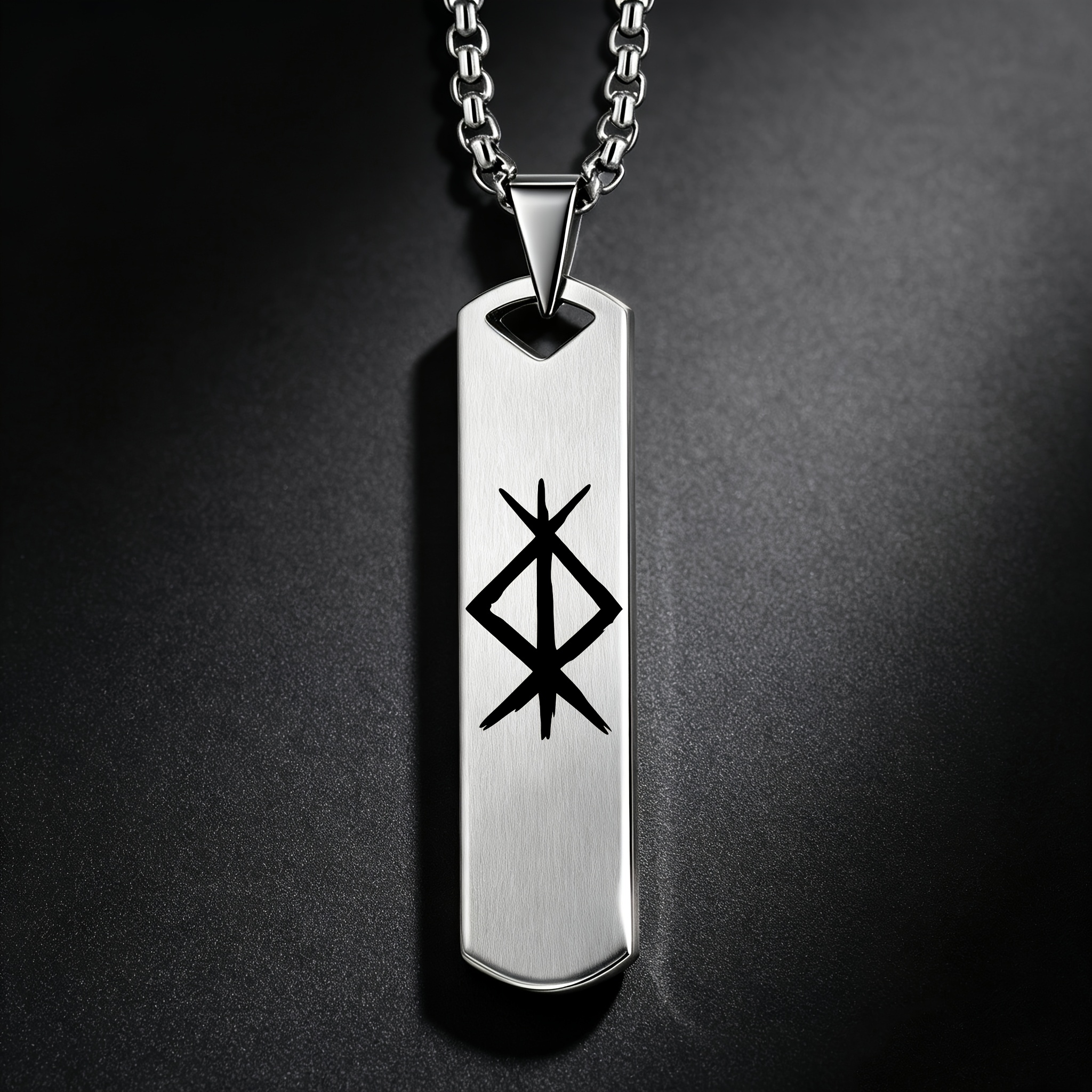 Mysterious Rune Pattern Pendant Necklace