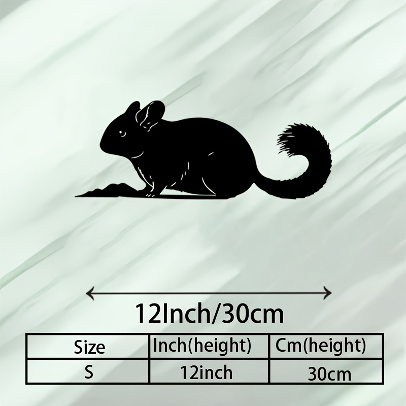 TEMU 1pc Of Adorable Chinchilla Metal Wall Art, A Chinchilla Statue Mural, Perfect For Decorating Your Living Room, Garden, Or Zoo Corner, Suitable