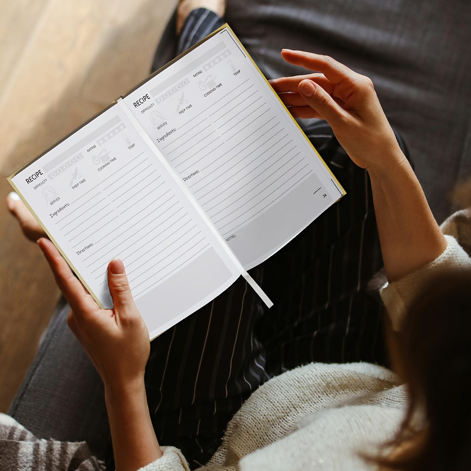 Hardcover Blank Recipe Journal Paper Material Temu